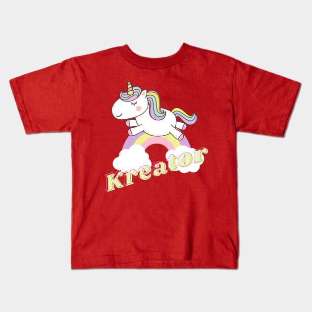 kreator ll unicorn Kids T-Shirt by j and r